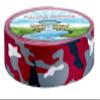 Country Brook Design - Crimson and White Camo Polyester Webbing (1 Inch, 20 Yards) view 1