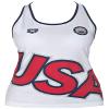 ARENA Women's Official USA Swimming National Team Tank Top, White - Navy, XX-Small view 1
