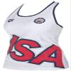ARENA Women's Official USA Swimming National Team Tank Top, White - Navy, XX-Small view 2