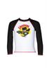 ARENA Boy's Superhero Long Sleeve Swim Shirt with UV Sun Protection, White - Black, 2T view 1