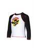 ARENA Boy's Superhero Long Sleeve Swim Shirt with UV Sun Protection, White - Black, 2T view 2