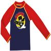 ARENA Boy's Superhero Long Sleeve Swim Shirt with UV Sun Protection, Navy - Red, 22