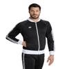 ARENA Men's Team Relax IV Track Jacket Front Zip Side Pockets Lightweight Athletic Retro Cool Bomber Jacket, Black/White/Black, Small view 1