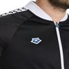 ARENA Men's Team Relax IV Track Jacket Front Zip Side Pockets Lightweight Athletic Retro Cool Bomber Jacket, Black/White/Black, Small view 4