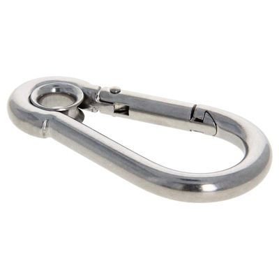 MroMax Carabiner Snap Hook, 3.52"/89.45mm 304 Stainless Steel Carabiner Spring Snap Link Hook Clip Keychain 3Pcs