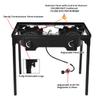 Happygrill Outdoor 2 Propane Burner Stove, High Pressure Double Propane Gas Stove w/Detachable Legs, 150,000-BTU Output, 0-20 PSI Regulator, Portable Outdoor Burners for Cooking Camping Picnic Cookout view 3