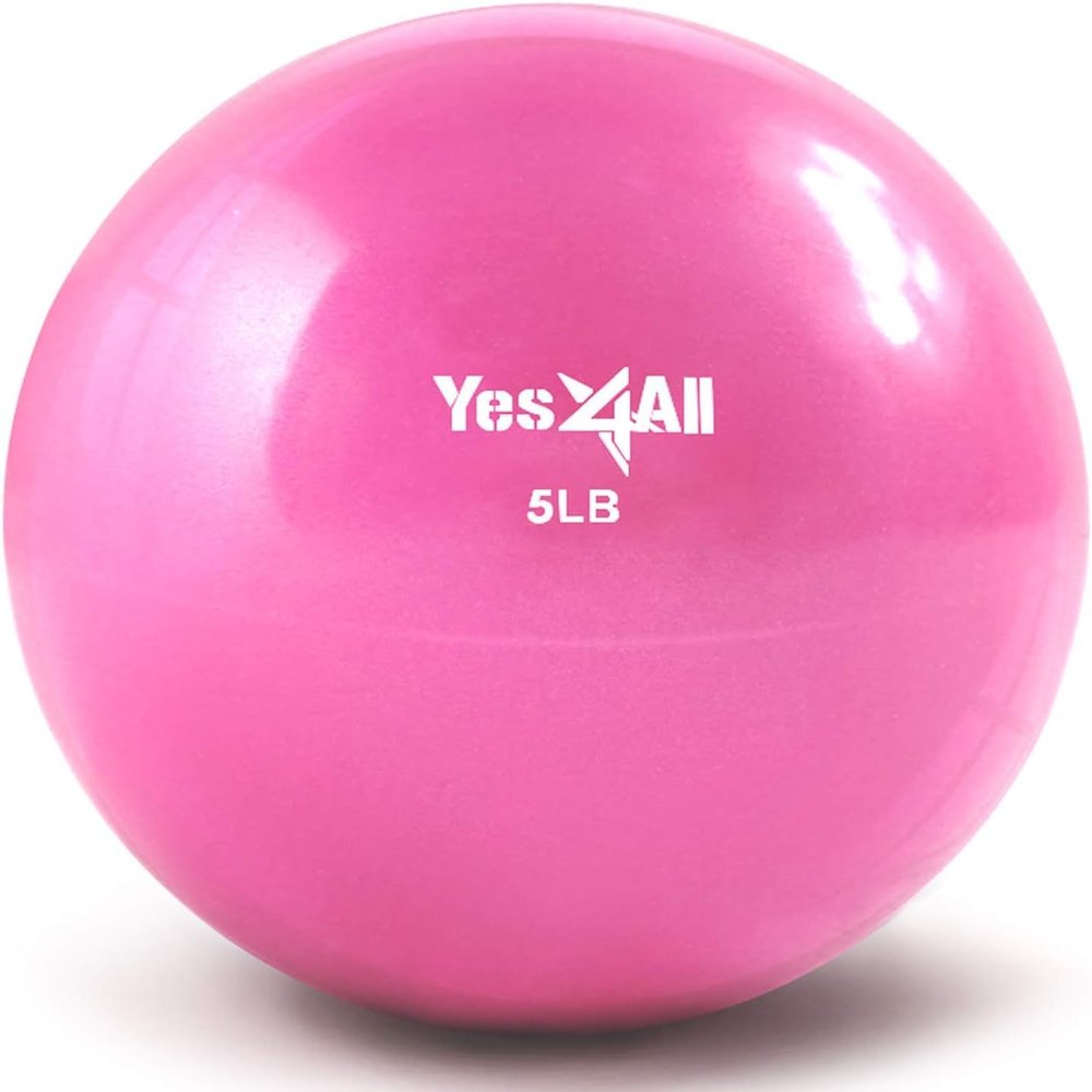 Yes4All Soft Weighted Toning Ball Smooth 5lb Pink