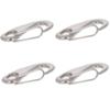 MroMax Carabiner Snap Hook, 304 Stainless Steel Spring Gate Snap Hook Clip 100mm/3.94" Length Marine Grade Lobster Claw, 4pcs view 1