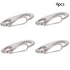 MroMax Carabiner Snap Hook, 304 Stainless Steel Spring Gate Snap Hook Clip 100mm/3.94" Length Marine Grade Lobster Claw, 4pcs view 2