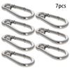 MroMax Carabiner Snap Hook, 3.97"/100.8mm 304 Stainless Steel Carabiner Spring Snap Link Hook Clip Keychain 7Pcs view 2