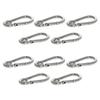 MroMax Carabiner Snap Hook, 3.16"/80.3mm 304 Stainless Steel Carabiner Spring Snap Link Hook Clip Keychain 10Pcs view 3