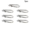 MroMax Carabiner Snap Hook, 1.59"/40.3mm 304 Stainless Steel Carabiner Spring Snap Link Hook Clip Keychain 7Pcs view 2