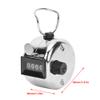 Garosa Handheld Tally Counter Handheld 4 Digits Silver Aluminium Alloy Counting Tool Manual Mechanical Palm Clicker Counter Tracker with Hook for Sport Stadium view 3