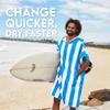 Dock & Bay Adult Beach Poncho - Hooded Towel with Deep Pockets - for Beach & Pool - Super Absorbent, Quick Dry - Cabana - Bondi Blue, Medium (90x70cm, 35x28) view 3