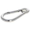 MroMax Carabiner Snap Hook, 5.53"/140.5 mm 304 Stainless Steel Carabiner Spring Snap Link Hook Clip Keychain 5Pcs view 2