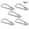 MroMax Carabiner Snap Hook, 5.53"/140.5 mm 304 Stainless Steel Carabiner Spring Snap Link Hook Clip Keychain 5Pcs view 3