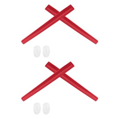 2 Pair Red Replacement Earsocks & Nosepieces Kits for Oakley Deviation OO4061
