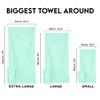 Dock & Bay Beach Towel - Quick Dry, Sand Free - Compact, Lightweight - 100% Recycled - Includes Bag - Essential - Rainforest Green, Extra Large (200x90cm, 78x35) view 3