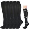 5 Pairs Compression Socks for Men & Women 20-30 mmHg Graduated Compression Black Stockings for Grade Pregnancy Essentials Varicose Vein Swelling Feet Relief Running Sports & Recreation(Black,S-M) view 1