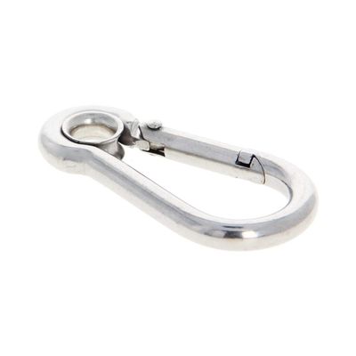 MroMax Carabiner Snap Hook, 2.01"/51.1mm 304 Stainless Steel Carabiner Spring Snap Link Hook Clip Keychain 5Pcs