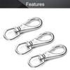 MroMax Eye Hook, 304 Stainless Steel 3# Carabiner Lock Boat Clip Hook 4.65" Length, 2pcs view 3