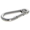 MroMax Carabiner Snap Hook, 3.97"/100.8mm 304 Stainless Steel Carabiner Spring Snap Link Hook Clip Keychain 4Pcs view 1
