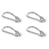 MroMax Carabiner Snap Hook, 2.76"/70mm 304 Stainless Steel Carabiner Spring Snap Link Hook Clip Keychain 4Pcs view 1