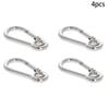 MroMax Carabiner Snap Hook, 2.76"/70mm 304 Stainless Steel Carabiner Spring Snap Link Hook Clip Keychain 4Pcs view 4
