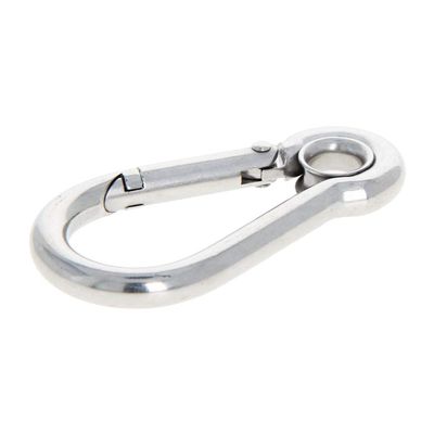 MroMax Carabiner Snap Hook, 2.37"/60.2mm 304 Stainless Steel Carabiner Spring Snap Link Hook Clip Keychain 10Pcs