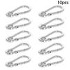 MroMax Carabiner Snap Hook, 2.37"/60.2mm 304 Stainless Steel Carabiner Spring Snap Link Hook Clip Keychain 10Pcs view 2