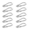 MroMax Carabiner Snap Hook, 2.37"/60.2mm 304 Stainless Steel Carabiner Spring Snap Link Hook Clip Keychain 10Pcs view 3