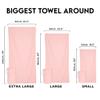 Dock & Bay Beach Towel - Quick Dry, Sand Free - Compact, Lightweight - 100% Recycled - Includes Bag - Essential - Pink, Extra Large (200x90cm, 78x35) view 3