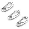 MroMax Carabiner Snap Hook, 304 Stainless Steel Spring Gate Snap Hook Clip 70mm/2.76" Length Marine Grade Lobster Claw, 3pcs view 1