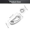 MroMax Carabiner Snap Hook, 304 Stainless Steel Spring Gate Snap Hook Clip 70mm/2.76" Length Marine Grade Lobster Claw, 3pcs view 2