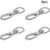 MroMax Eye Hook,304 Stainless Steel 1# Carabiner Lock Boat Clip Hook 3.27" Length, 2pcs view 2
