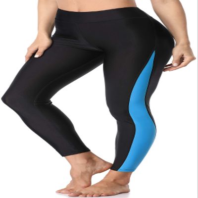 ATTRACO Women Long Swim Pants UPF Rush Guard Leggings Surfing Leggings Blue S