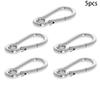 MroMax Carabiner Snap Hook, 2.37"/60.2mm 304 Stainless Steel Carabiner Spring Snap Link Hook Clip Keychain 5Pcs view 2