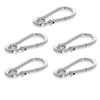 MroMax Carabiner Snap Hook, 2.37"/60.2mm 304 Stainless Steel Carabiner Spring Snap Link Hook Clip Keychain 5Pcs view 3