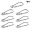 MroMax Carabiner Snap Hook, 2.37"/60.2mm 304 Stainless Steel Carabiner Spring Snap Link Hook Clip Keychain 7Pcs view 2