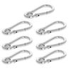 MroMax Carabiner Snap Hook, 2.37"/60.2mm 304 Stainless Steel Carabiner Spring Snap Link Hook Clip Keychain 7Pcs view 3