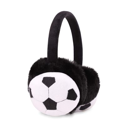 JIAHG Boys Girls Cute Cartoon Football Winter Warm Earmuffs Soft Faux Fur Ear Warmers Kids Outdoor Thermal Plush Ear Muffs
