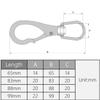 MroMax Eye Hook, 304 Stainless Steel 2# Carabiner Lock Boat Clip Hook 3.90" Length, 2pcs view 4