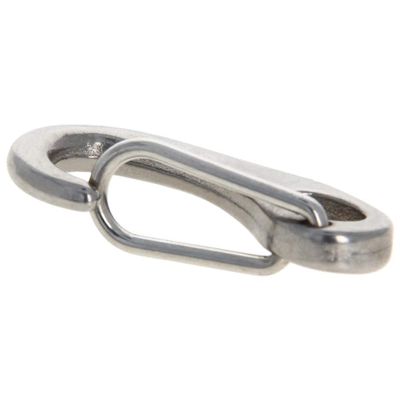 MroMax Carabiner Snap Hook, 304 Stainless Steel Spring Gate Snap Hook Clip 40mm/1.57" Length Marine Grade Lobster Claw, 5pcs