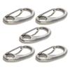 MroMax Carabiner Snap Hook, 304 Stainless Steel Spring Gate Snap Hook Clip 40mm/1.57" Length Marine Grade Lobster Claw, 5pcs view 2