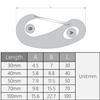 MroMax Carabiner Snap Hook, 304 Stainless Steel Spring Gate Snap Hook Clip 40mm/1.57" Length Marine Grade Lobster Claw, 5pcs view 4