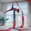 F.Life Aerial Silks 13 Yards Yoga Hammock Kit For Home Acrobatics -Rigging Hardware Include Carabiners,Rescue 8,Swivel, Height Adjustment Strap, Portable Storage (Mandala) view 2