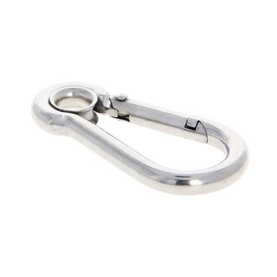 MroMax Carabiner Snap Hook, 2.01"/51.1mm 304 Stainless Steel Carabiner Spring Snap Link Hook Clip Keychain 10Pcs