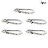 MroMax Carabiner Snap Hook, 1.59"/40.3mm 304 Stainless Steel Carabiner Spring Snap Link Hook Clip Keychain 5Pcs view 2