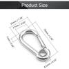 MroMax Carabiner Snap Hook, 2.76"/70mm 304 Stainless Steel Carabiner Spring Snap Link Hook Clip Keychain 5Pcs view 2