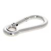 MroMax Carabiner Snap Hook, 2.76"/70mm 304 Stainless Steel Carabiner Spring Snap Link Hook Clip Keychain 5Pcs view 3